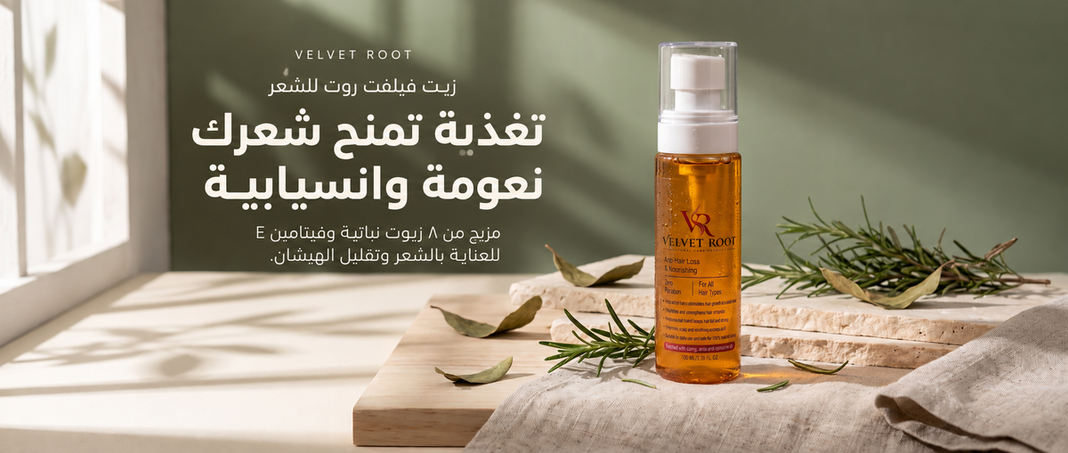 زيت الشعر Velvet Root للعناية بالشعر وفروة الرأس