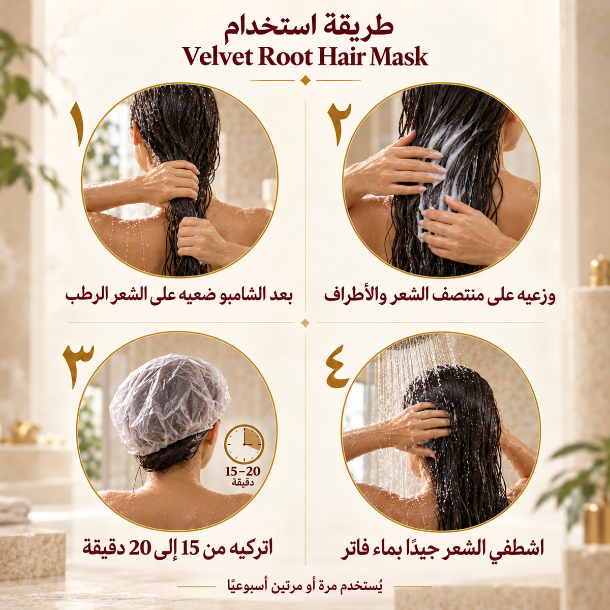 طريقة استخدام ماسك Velvet Root
